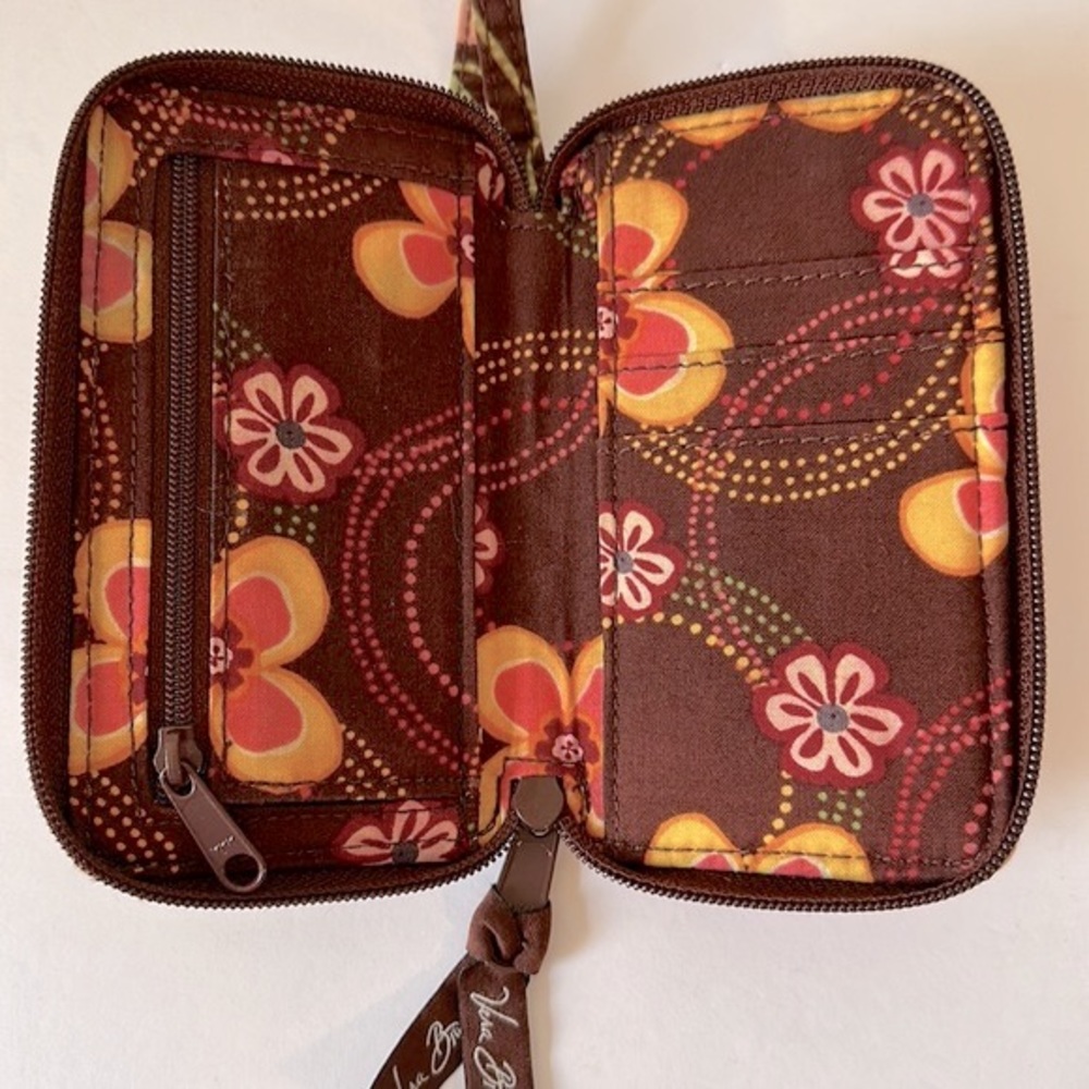 Vera Bradley Buttercup All in One Wristlet Zipper Wallet with ID Slot Floral - Picture 4 of 5